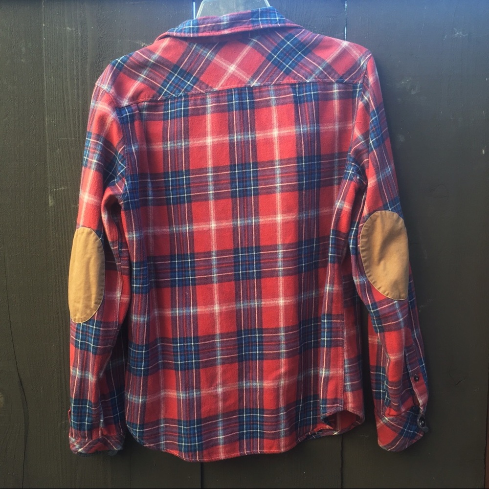 Forever 21 grandpa patch flannel shirt
